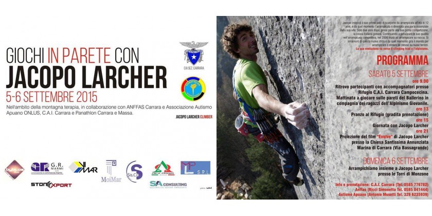 Giochi in parete con Jacopo Larcher - 5-6 settembre 2015
